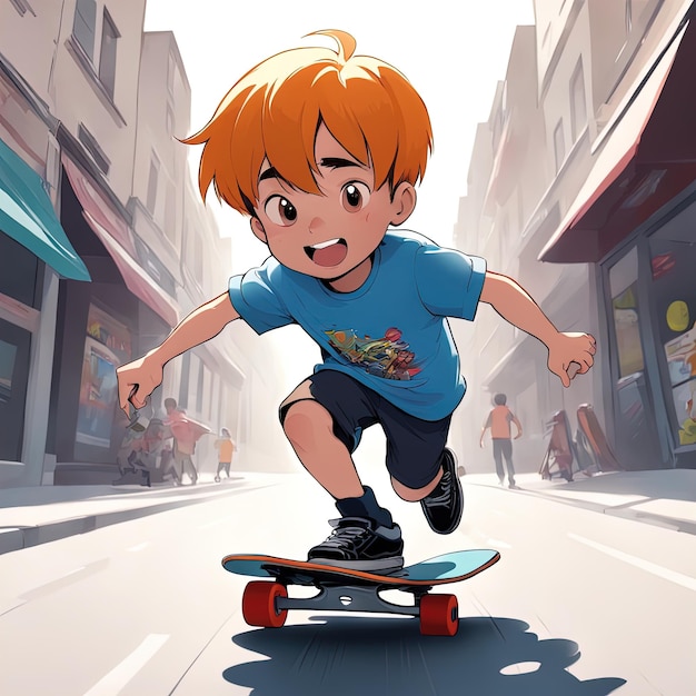мультфильм мальчик катается на скейтборде вектормультфильм мальчик катается на скейтборде вектормультфильм мальчик со скейтбордом