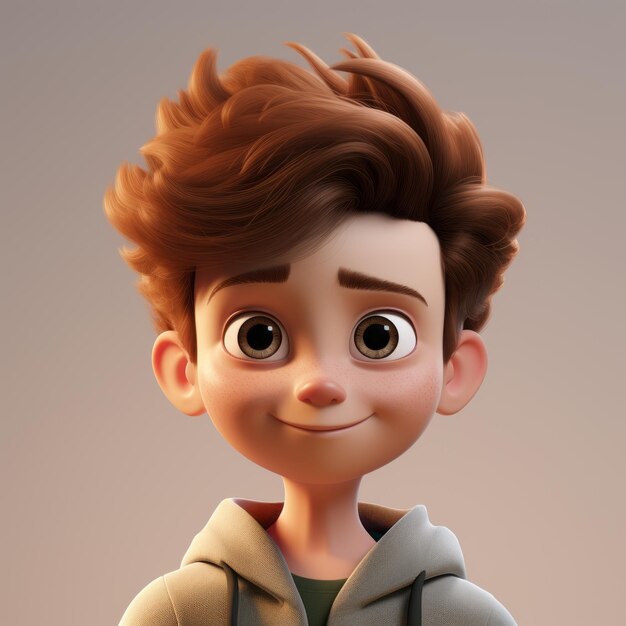 a cartoon of a boy