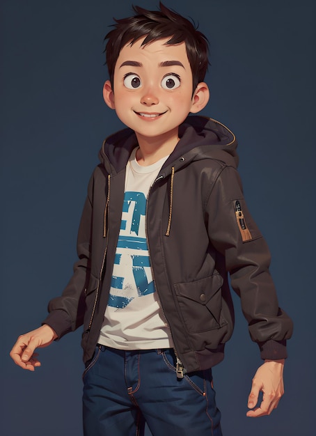 a cartoon boy