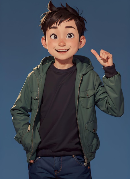 a cartoon boy