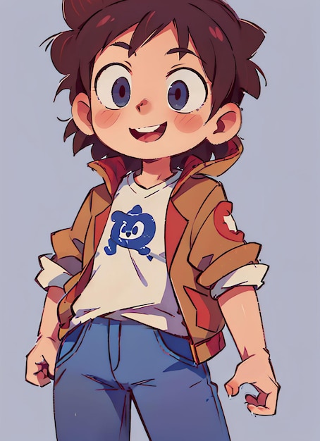 a cartoon boy