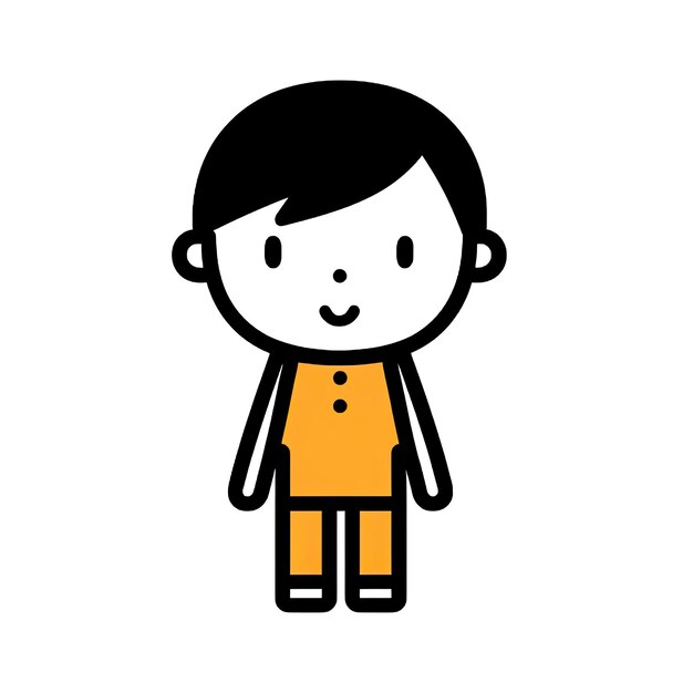 A cartoon of a boy