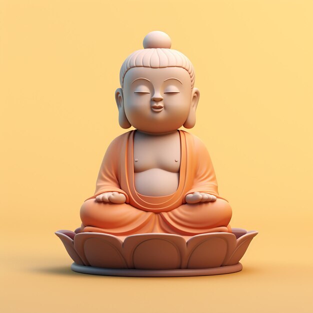 Cartoon buddha 3D