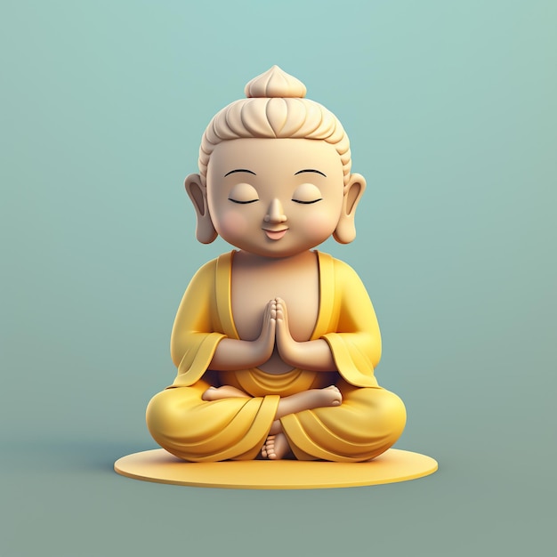 Cartoon buddha 3D