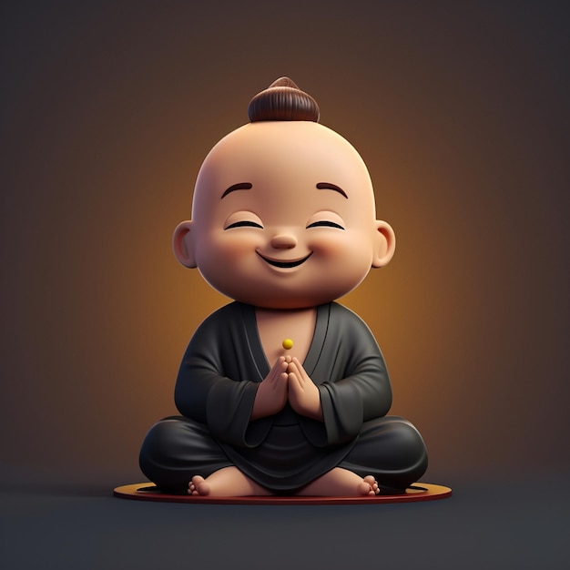 Cartoon buddha 3D