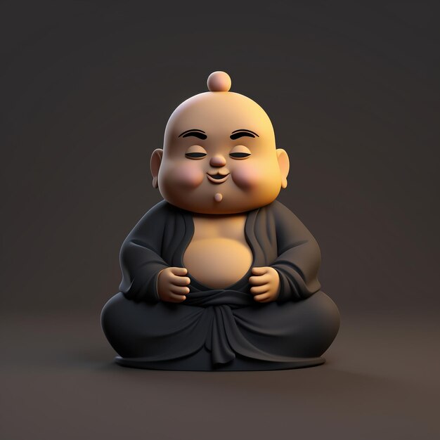 Cartoon buddha 3D