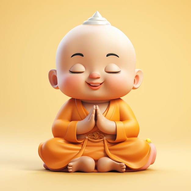 Cartoon buddha 3D