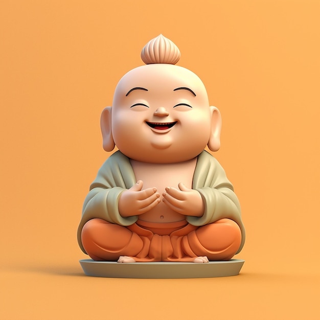 Cartoon buddha 3D