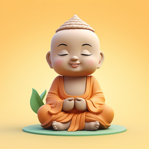 Cartoon buddha 3D