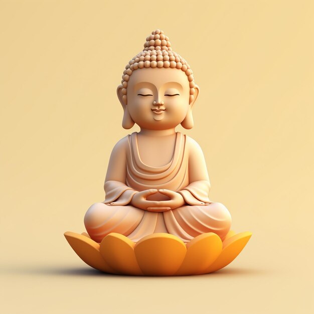 Cartoon buddha 3D