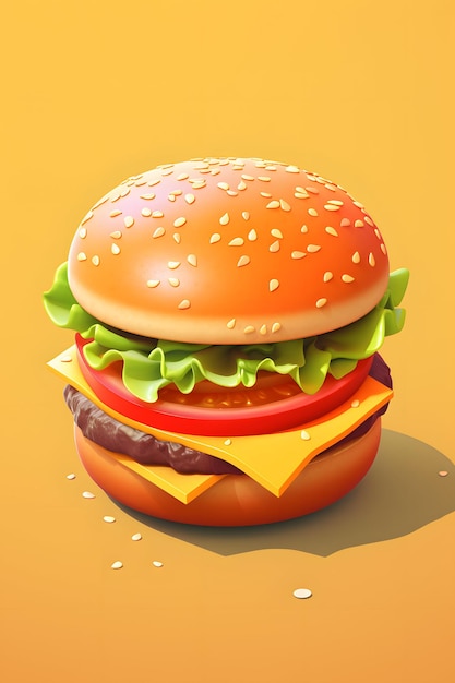 Photo cartoon burger