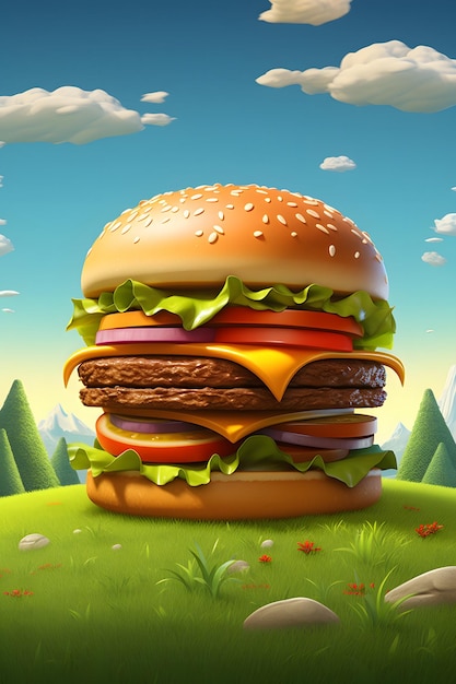 Cartoon burger