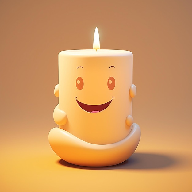 Cartoon candle 3D