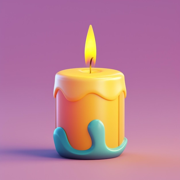 Cartoon candle 3D