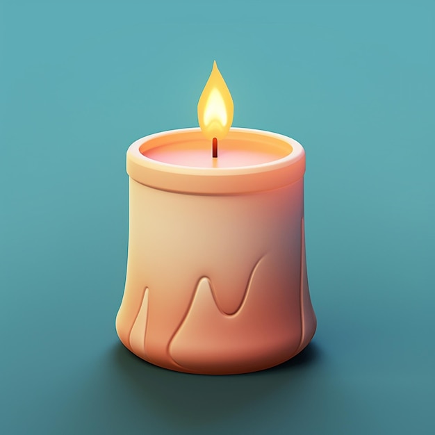 Cartoon candle 3D