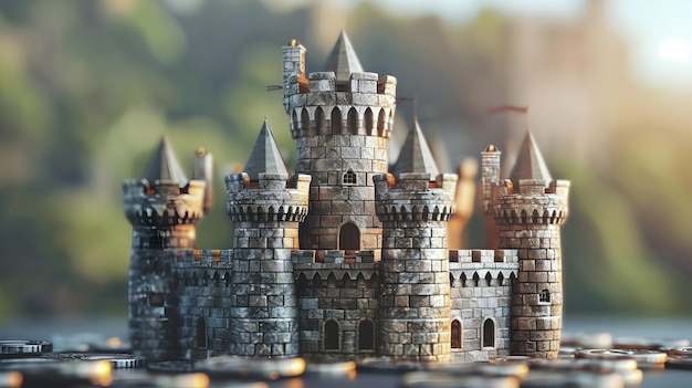 Cartoon Castle Representing Price vs Value in a Photo Realistic Concept 102 characters