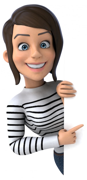 Cartoon of casual woman