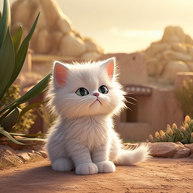 Cartoon cat 3D