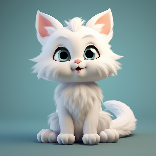 Карикатурная кошка 3D