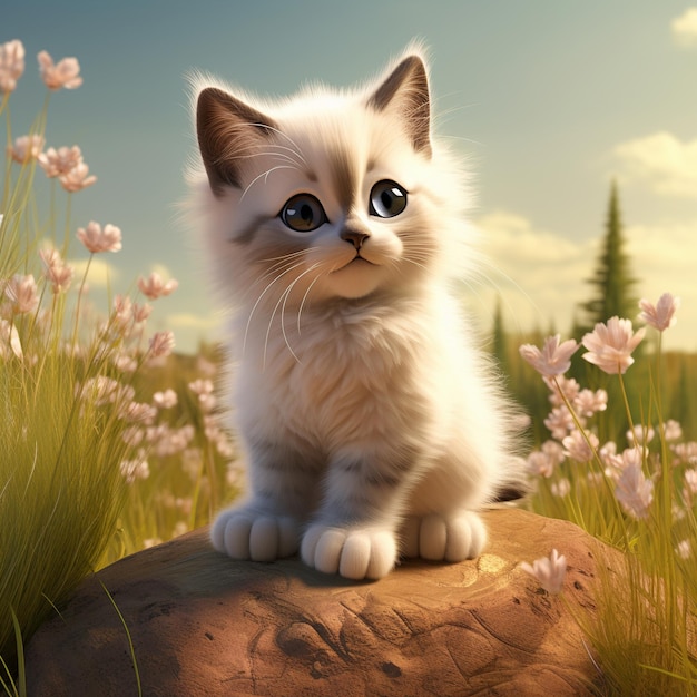 Cartoon cat 3D