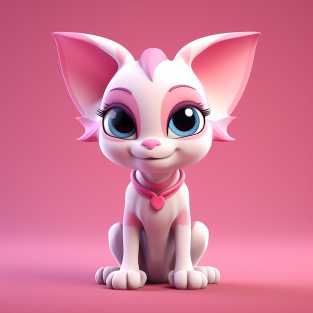 Карикатурная кошка 3D