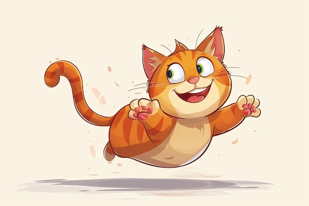 Photo cartoon cat illustration