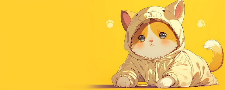 Photo a cartoon cat is wearing a jacket that says  cat