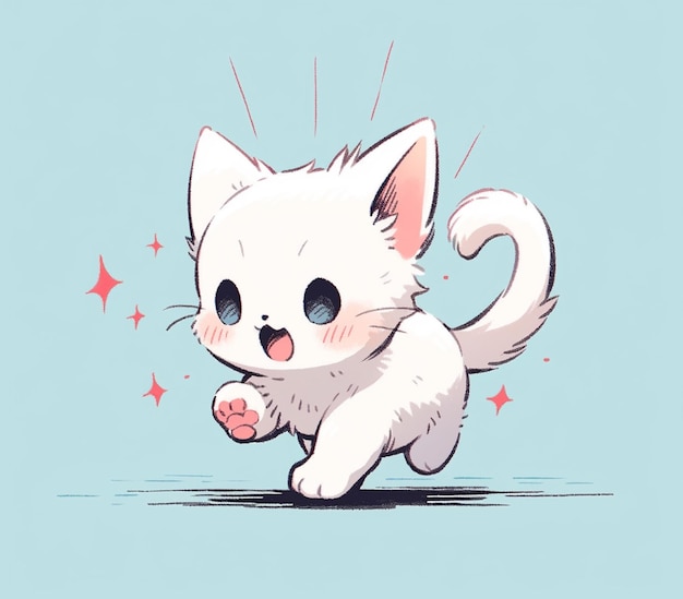 Angry Cat, Cute Kitten, Ready To Fight, Cartoon Chibi Style, Generative AI  Stock Illustration - Illustration of friendship, characters: 280974758