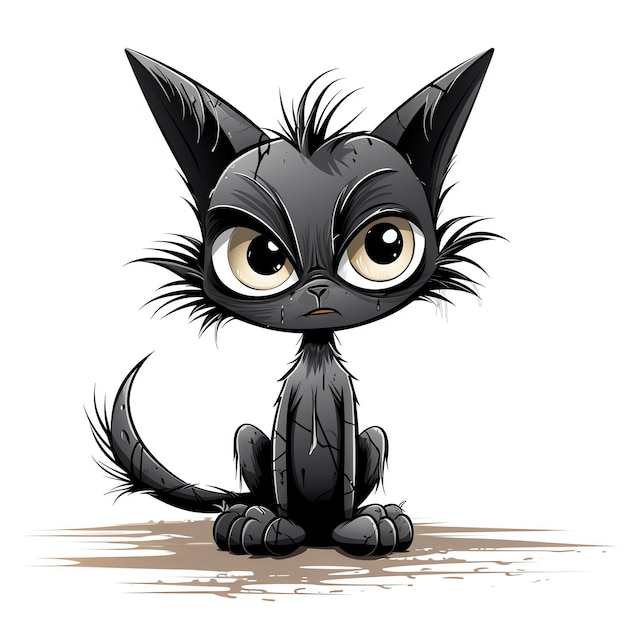 a cartoon of a cat