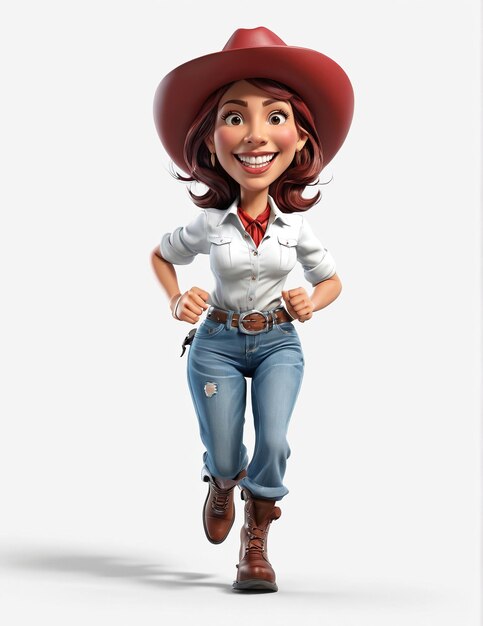 a cartoon character in a cowboy outfit