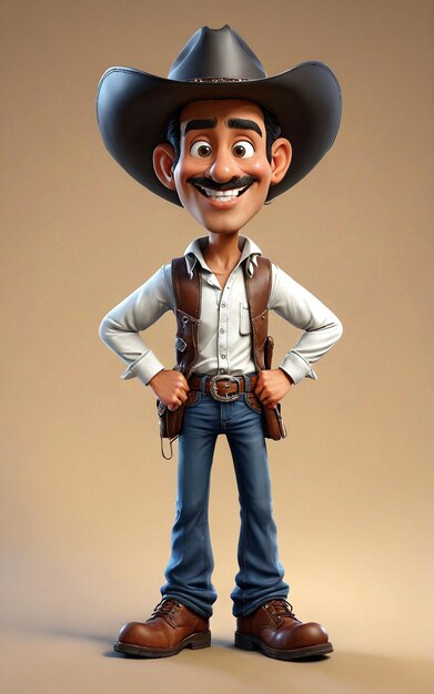 Photo a cartoon character in a cowboy outfit