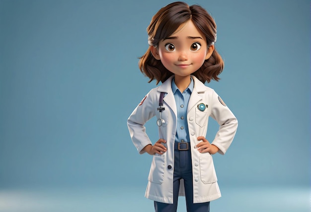 a cartoon character in a doctor uniform