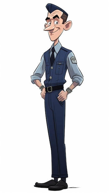 A cartoon character from the movie the police