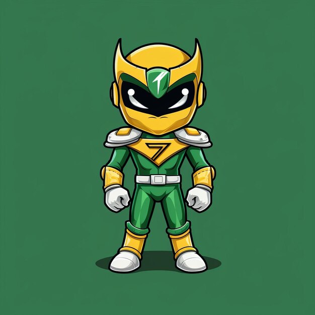 A cartoon character of a green ninja warrior