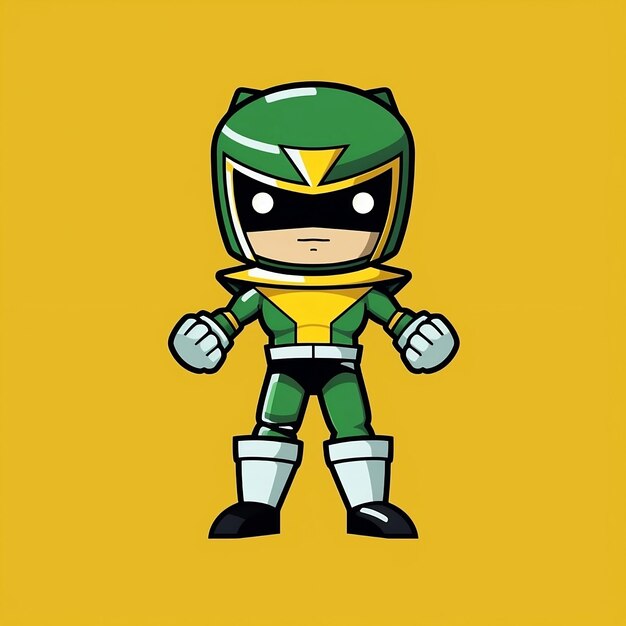 A cartoon character of a green ninja warrior