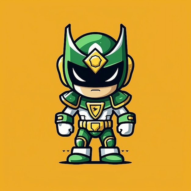 A cartoon character of a green ninja warrior