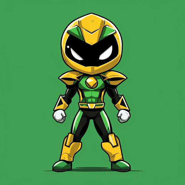 A cartoon character of a green ninja warrior