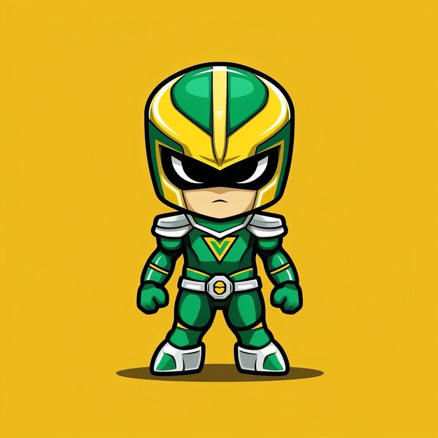 A cartoon character of a green ninja warrior