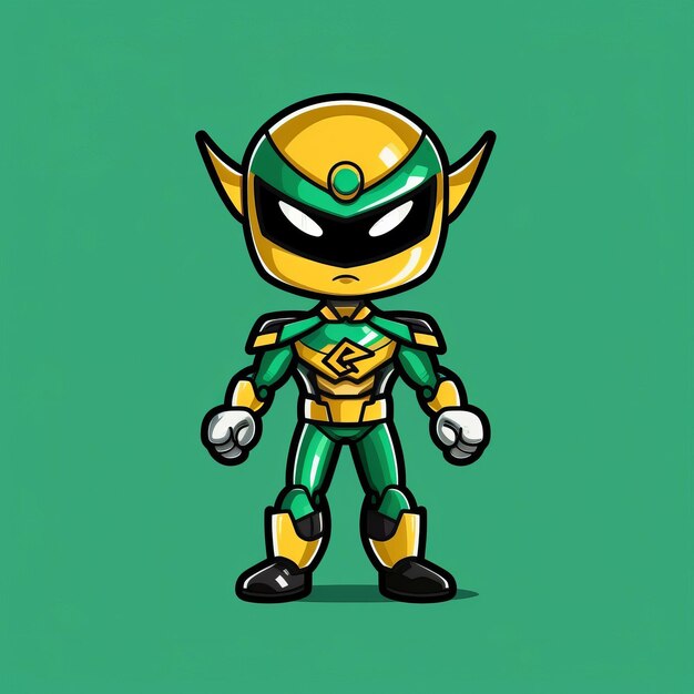 Premium AI Image A cartoon character of a green ninja warrior