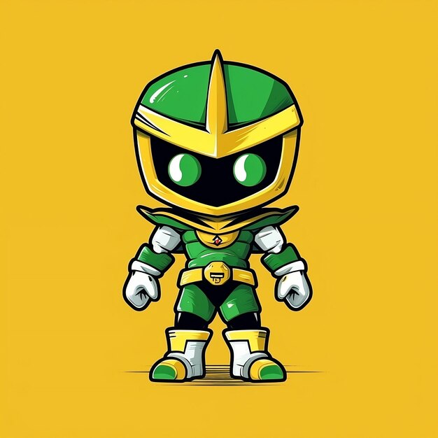 A cartoon character of a green ninja warrior