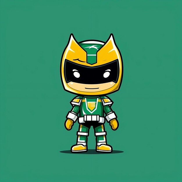 Premium AI Image A cartoon character of a green ninja warrior