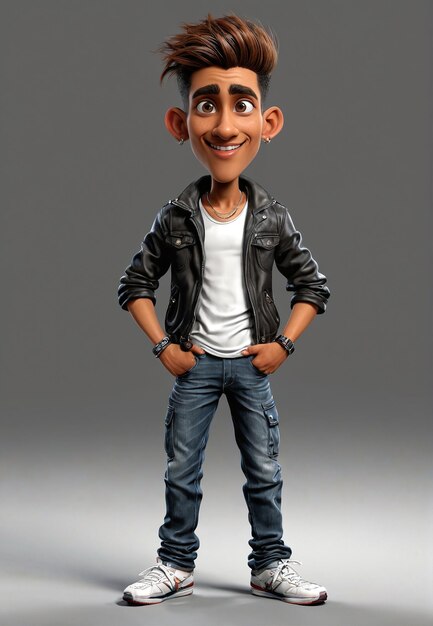 Premium Photo A Cartoon Character In A Leather Jacket And Jeans Premium Photo A Cartoon Character In A Leather Jacket And Jeans