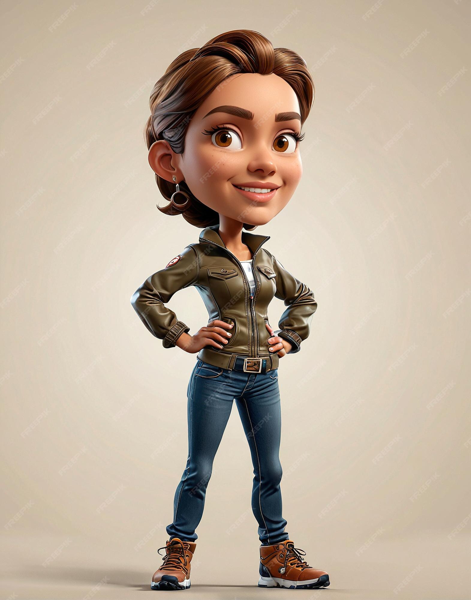 Premium Photo A Cartoon Character In A Leather Jacket And Jeans Premium Photo A Cartoon Character In A Leather Jacket And Jeans