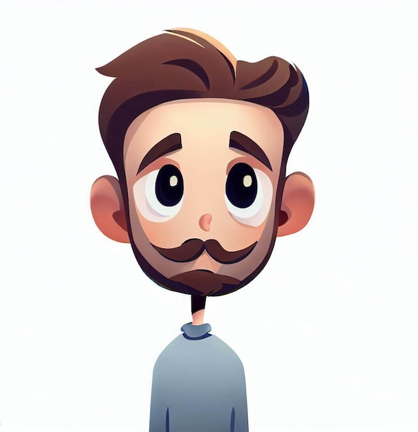 Cartoon character of a man