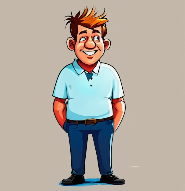 Cartoon character of a man