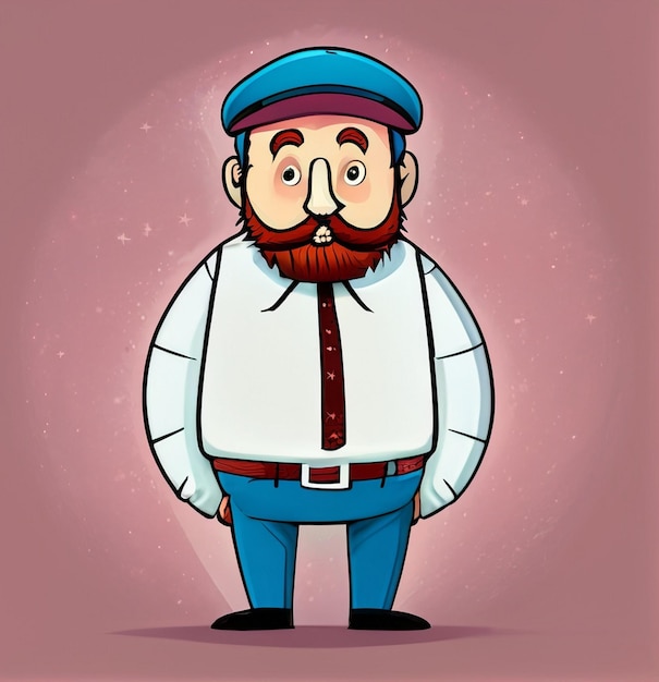 Photo cartoon character of a man