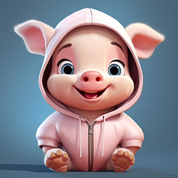 Cartoon character of pig