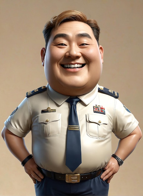Photo a cartoon character in a police uniform