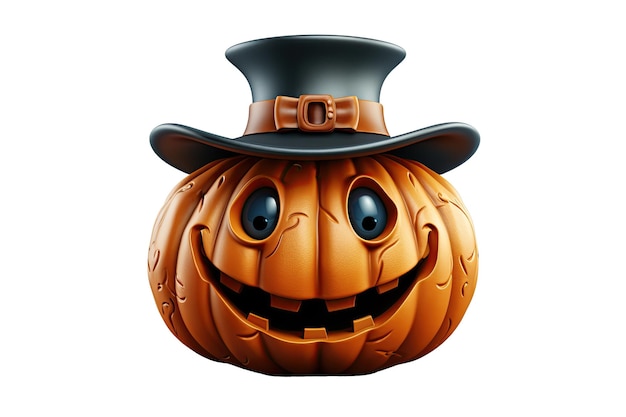 cartoon character pumpkin for halloween on white isolated background Generative AI illustration