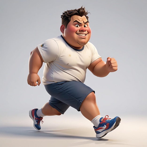 a cartoon character running